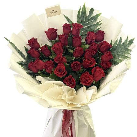 Buchete trandafiri - Buchet 27 trandafiri roşii