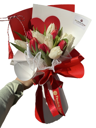 Buchete lalele - Buchet "Spring Joy" 11 lalele