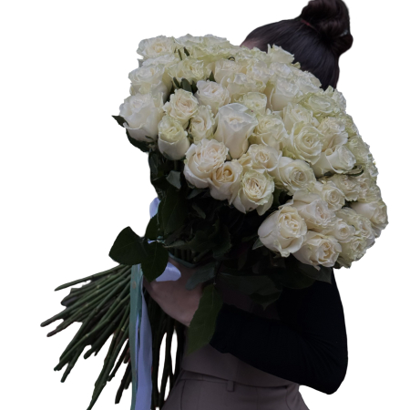 Buchete trandafiri - Buchet 61 trandafiri albi