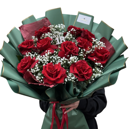 Buchete trandafiri - Buchet 11 trandafiri roșii