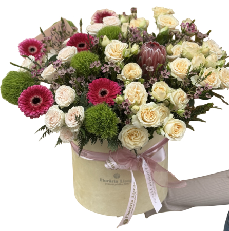 Cutii cu flori - Aranjament "Pastel Spring"