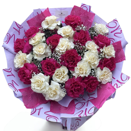 Buchete trandafiri - Buchet 27 trandafirii asortați