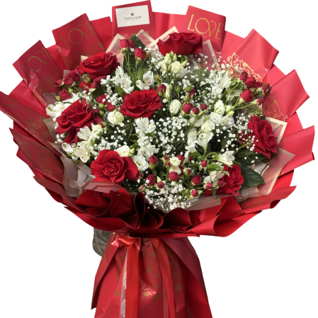 Buchete asortate - Buchet asortat roșu și alb