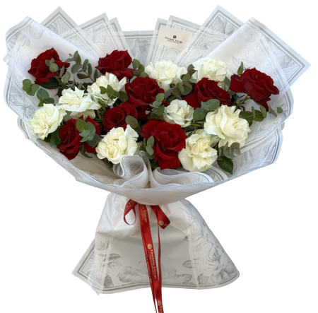 Buchete trandafiri - Buchet premium stil Lisega