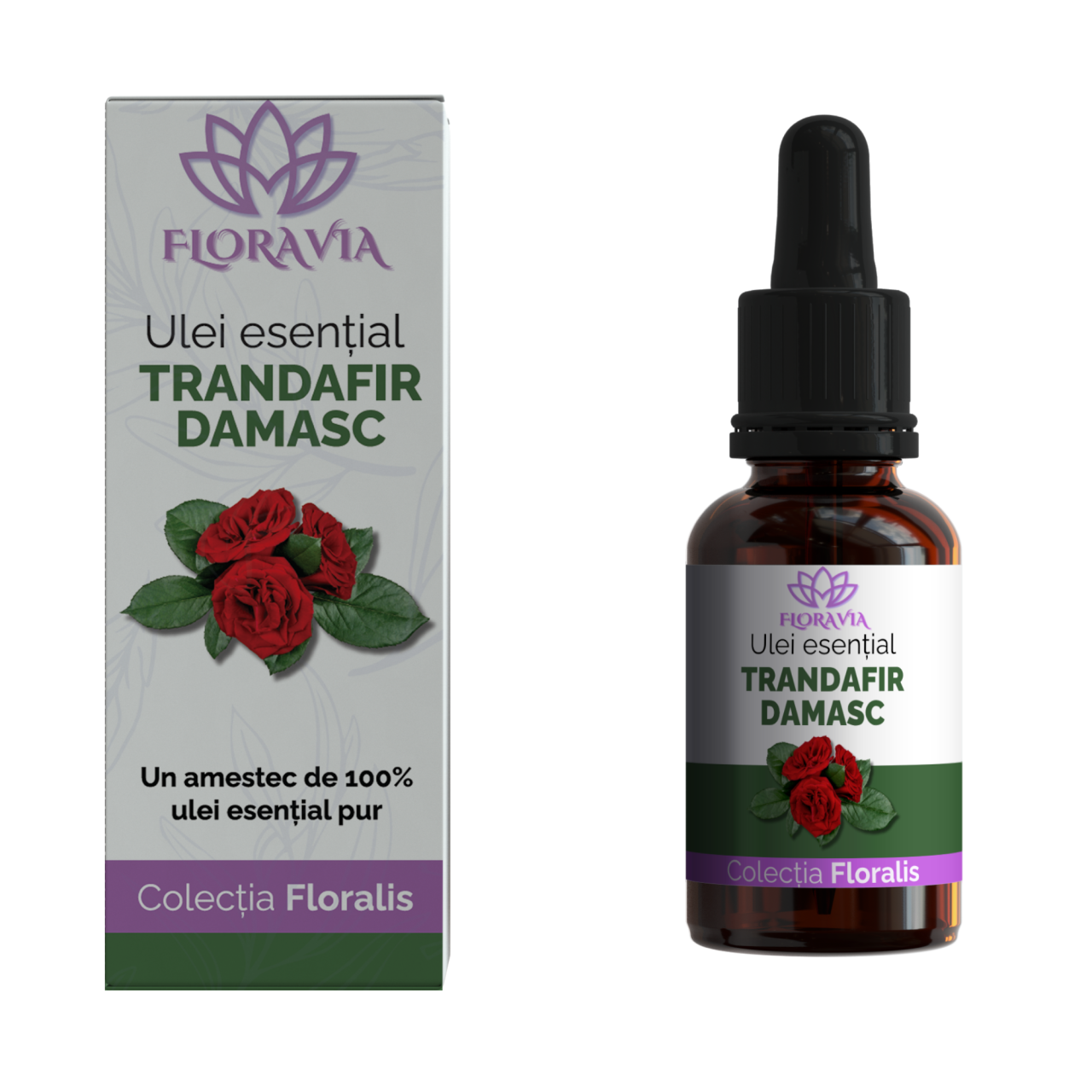 Ulei Esențial de Trandafir Damasc 100% Pur – Rosa damascena, 10ml [2]