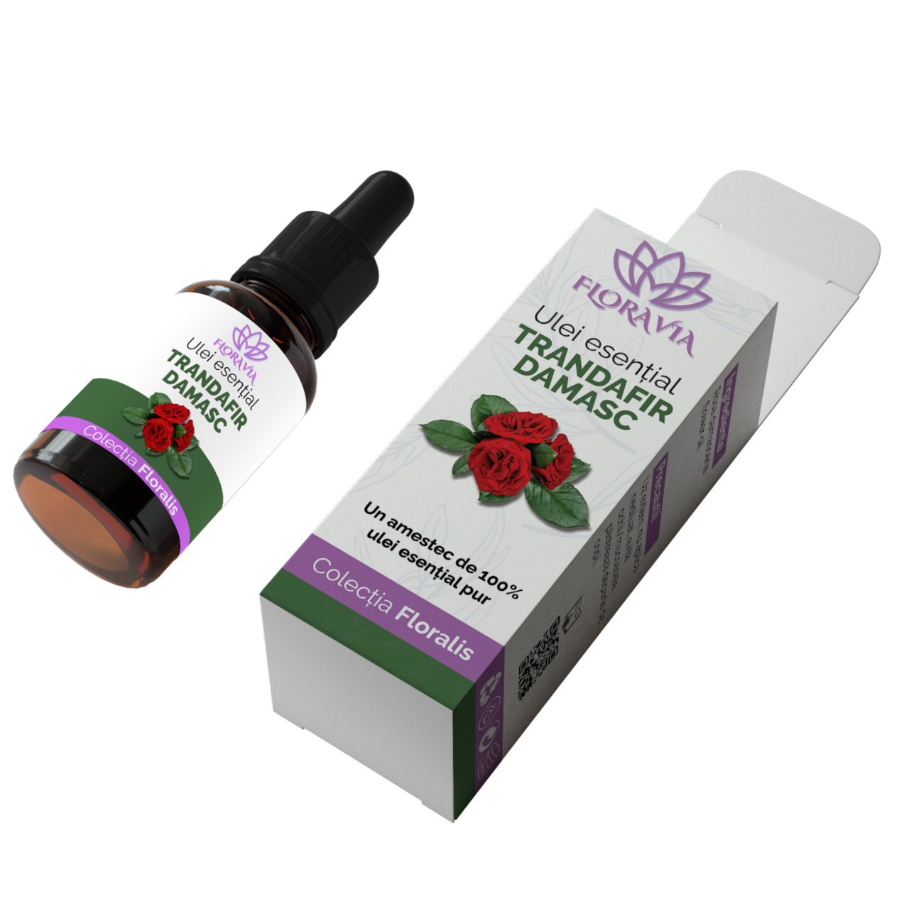 Ulei Esențial de Trandafir Damasc 100% Pur – Rosa damascena, 10ml [5]