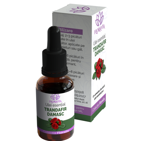 Ulei Esențial de Trandafir Damasc 100% Pur – Rosa damascena, 10ml