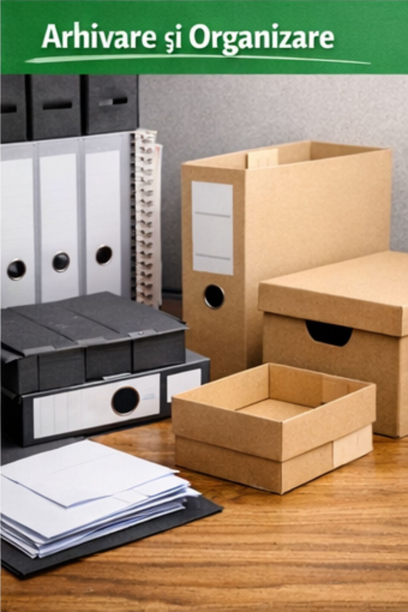 Bibliorafturi și cutii pentru arhivarea documentelor