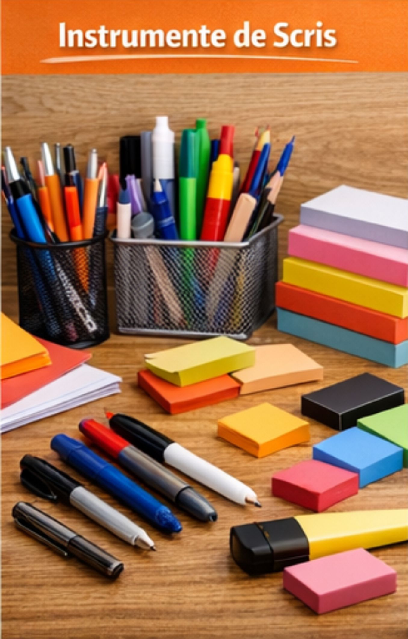 Pixuri, markere și evidențiatoare pentru birou