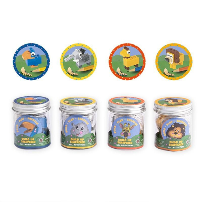 Ascutitoare din mini cuburi constructii, Animale jungla [2]