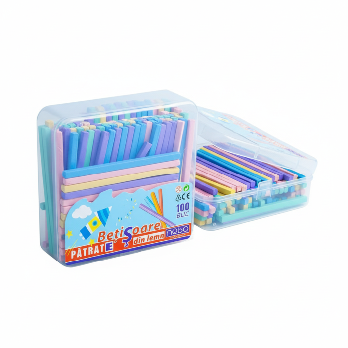Betisoare scolare de lemn 100 buc/set [5]