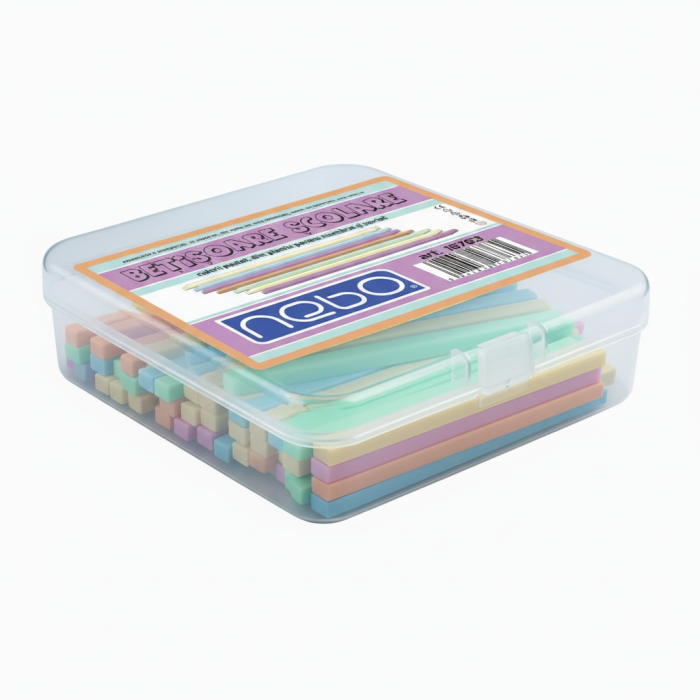 Betisoare scolare din plastic, culori pastel, 100 buc/set [3]