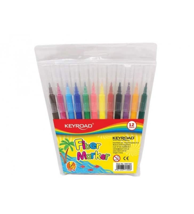 Carioca 12 culori Keyroad Washable pe blister [1]