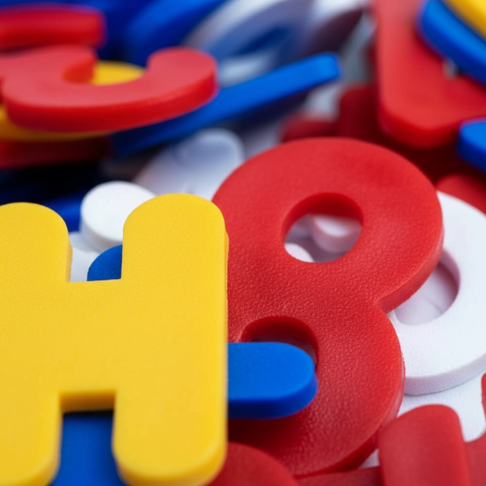 Cifre si semne din plastic, 90 buc/set [4]