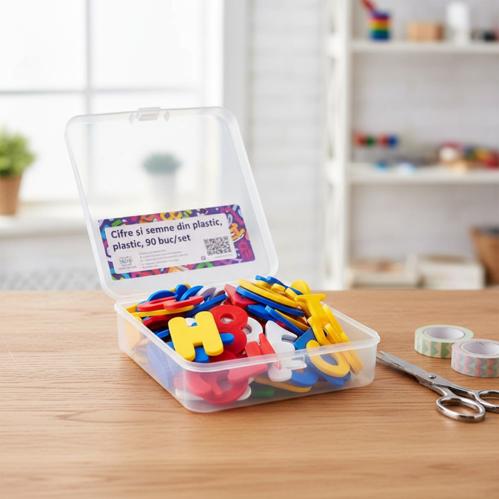 Cifre si semne din plastic, 90 buc/set [2]