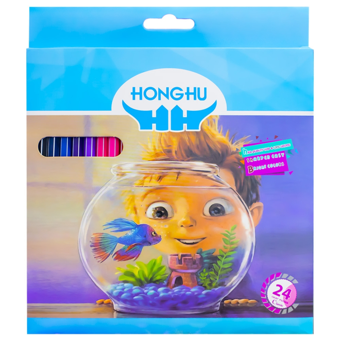 Creioane colorate, 24 buc/set - HONGHU [2]