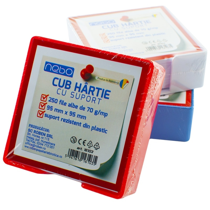 Cub hartie cu suport 250 file 70g/mp - NEBO [2]
