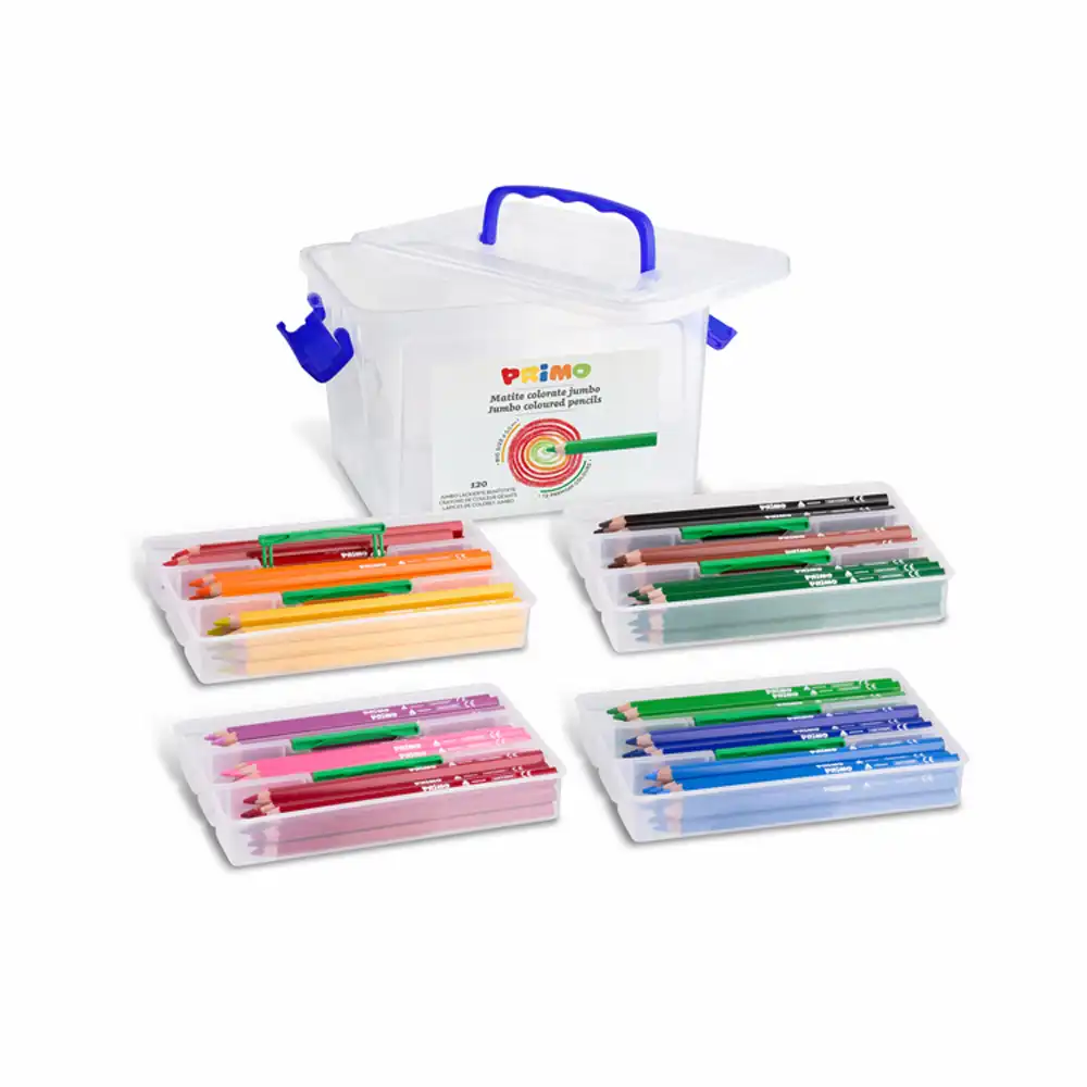 Cutie creioane colorate Morocolor Primo, 120 bucati, 12 culori [1]
