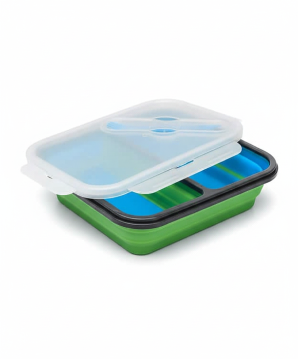 Cutie sandwich pliabila 2 compartimente Verde [5]