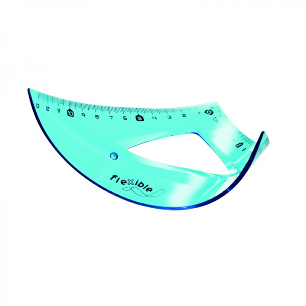 Echer Keyroad, 13cm, 45 grade, plastic flexibil, diverse culori [2]