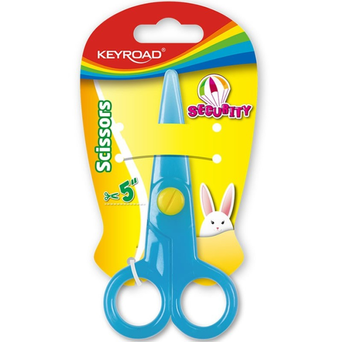 Foarfeca Keyroad Kids KR970962, 13.0cm, plastic, prescolari, diverse culori, blister [1]