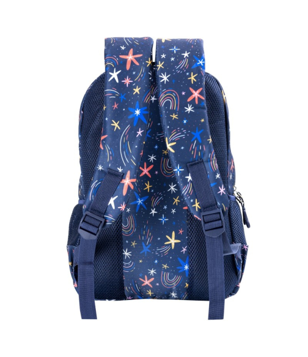 Ghiozdan scoala Mesco, Stelute, 4 compartimente si penar, Albastru, 44 x 32 x 16 cm [2]