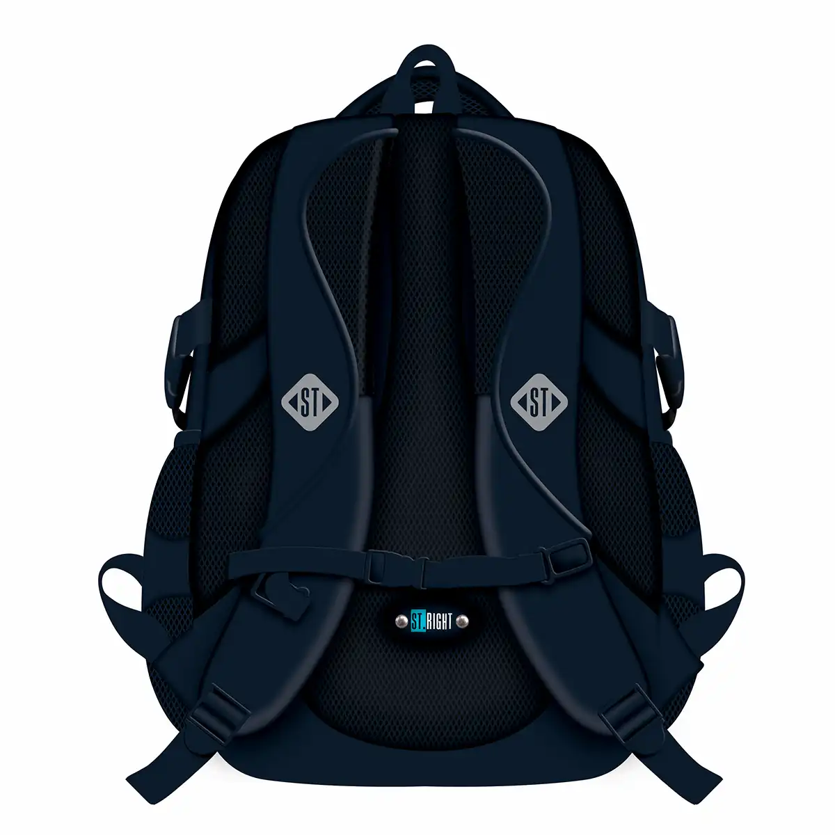 Ghiozdan scolar Majewski ST Right, Blue T-Rex, 4 compartimente, 43x32 cm [2]