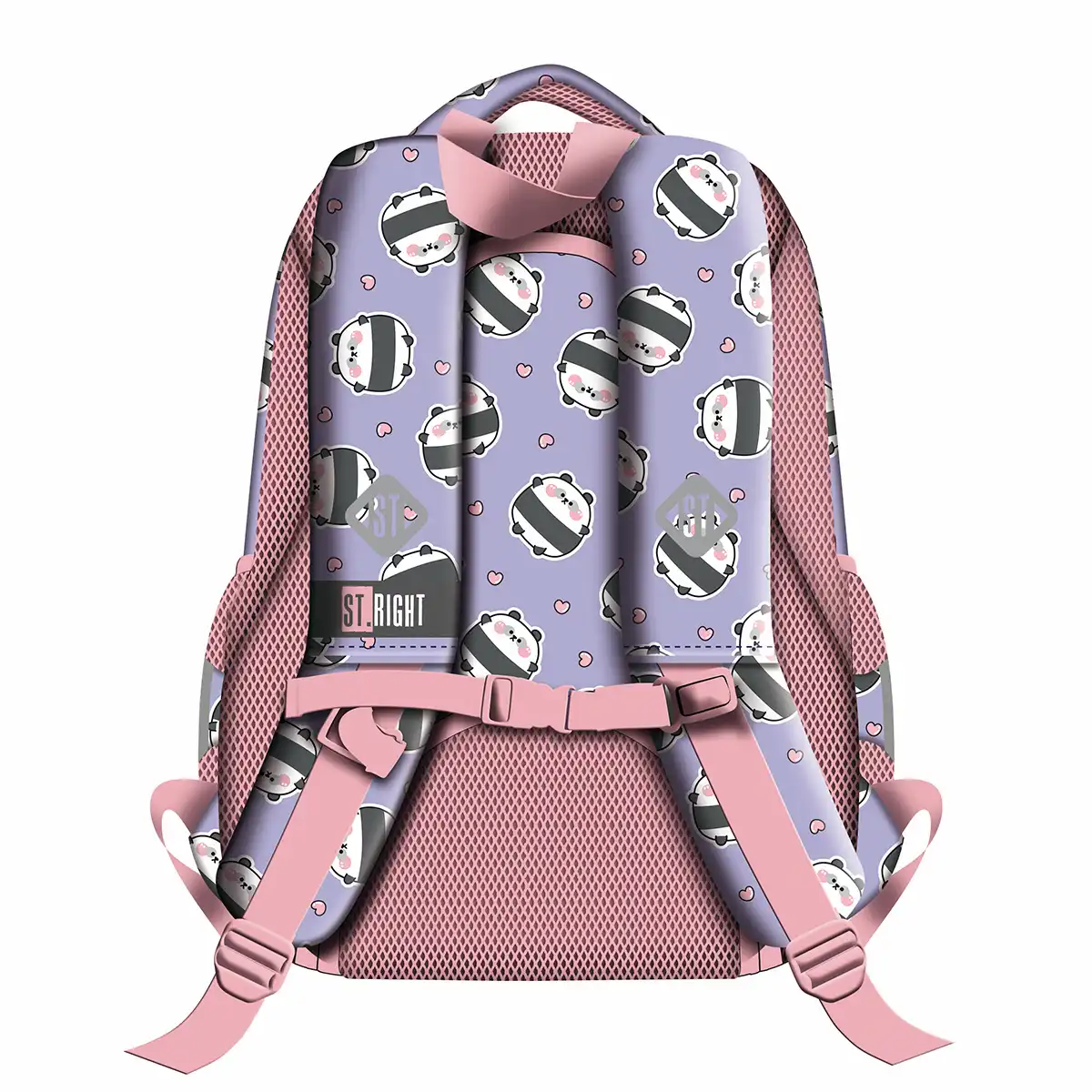 Ghiozdan scolar Majewski ST Right, Happy Panda, 3 compartimente, 39x27x17 cm [2]