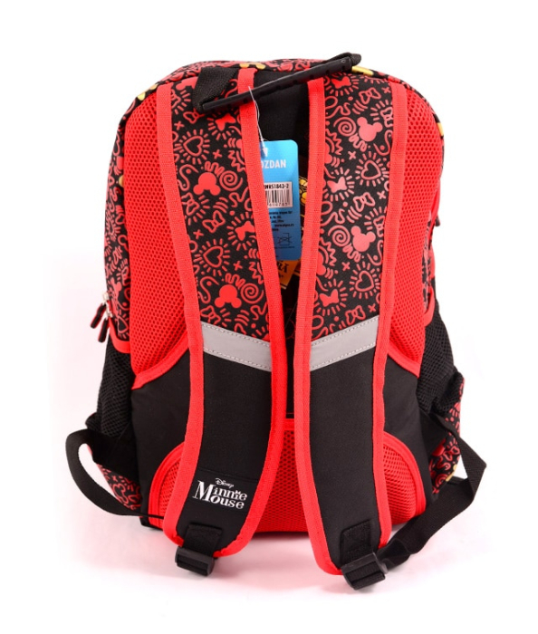 Ghiozdan Scolar Minnie Mouse 42cm Rosu-Negru [3]