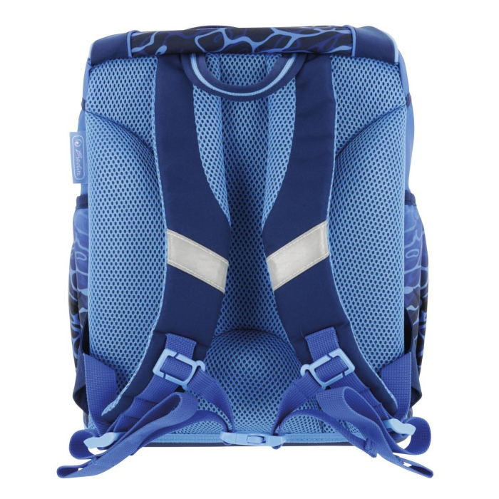 Ghiozdan scolar neechipat, Blue Shark, 36x28x21 cm [3]