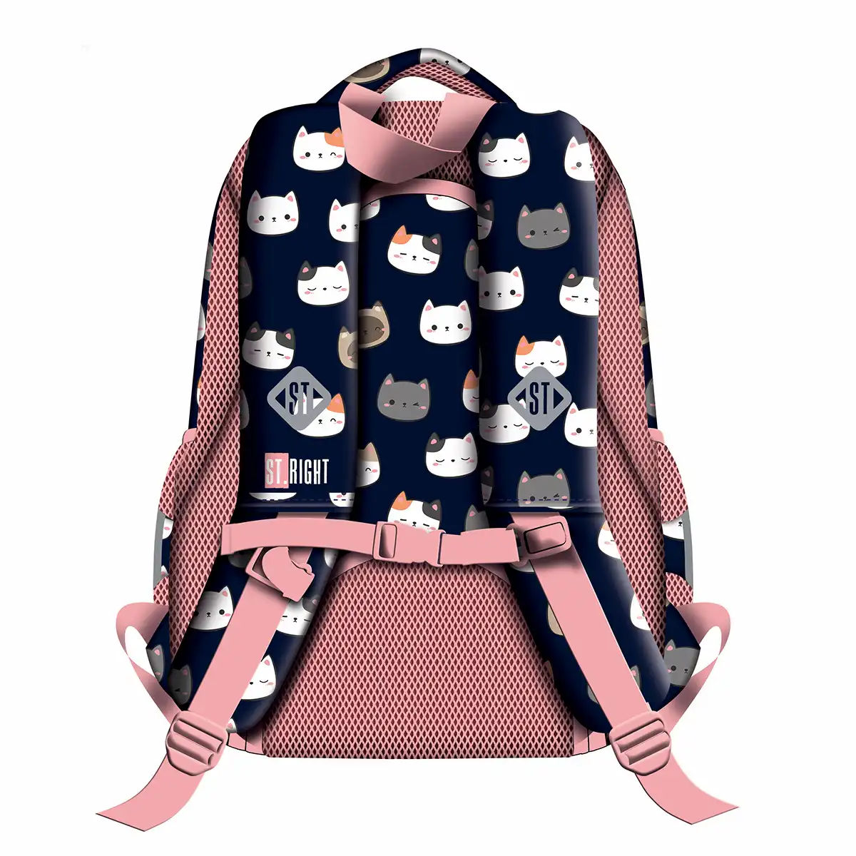 Ghiozdan scolar ST Right Cute Kitties 3 compartimente, 39x27x17 cm [2]