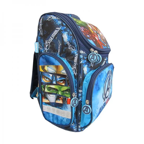 Ghiozdan St.Majewski Avengers 36cm , 1 compartiment, 1 buzunar, albastru [2]