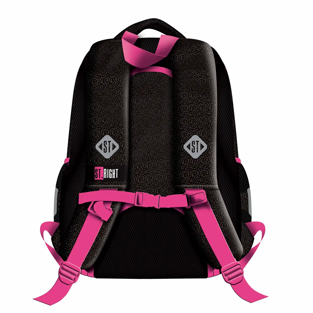 Ghiozdan ST Right Black Glitter 3 compartimente, 39x27x17 cm [2]