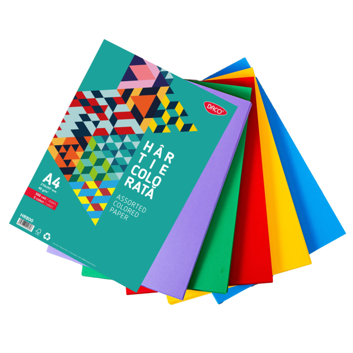 Hartie colorata A4 80 g/mp 500 coli 5 culori HR800 [3]