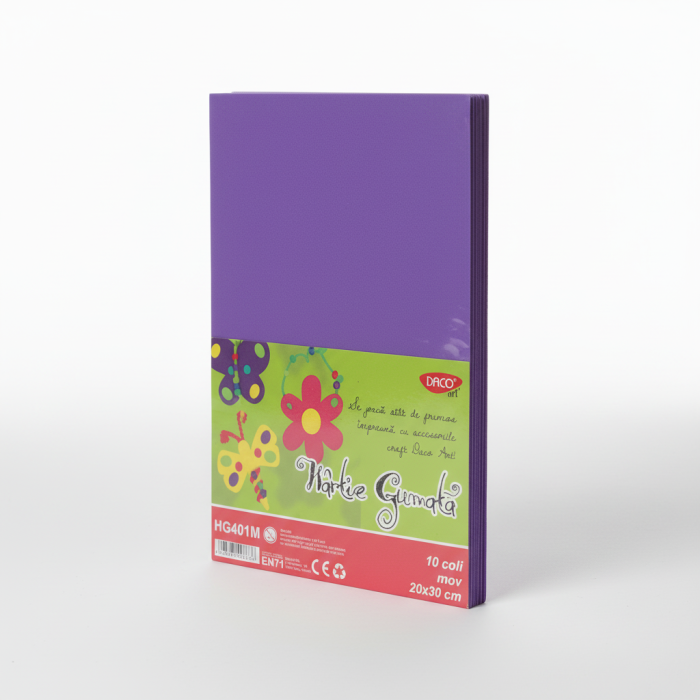 Hartie Gumata 10 coli, Daco Mov (HG401M) [3]