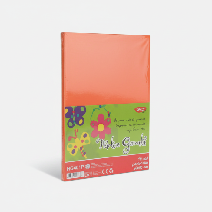 Hartie Gumata 10 coli, Daco Portocaliu (HG401P) [3]
