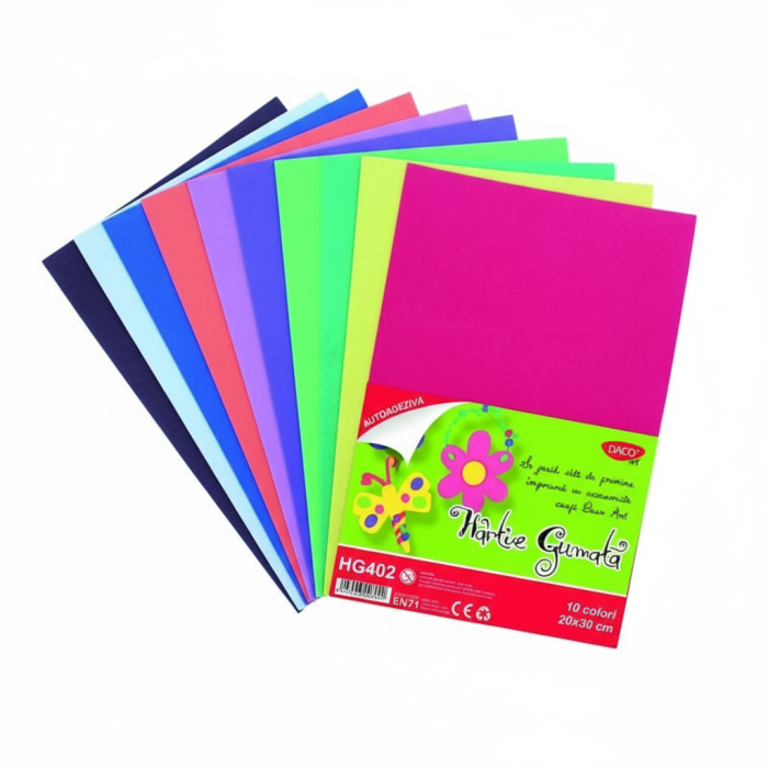 Hartie Gumata Autoadeziva 10 coli 10 culori Daco (HG402) [3]