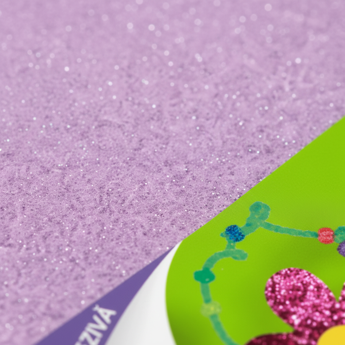 Hartie Gumata Autoadeziva Glitter Mov Daco (HG420M) [2]