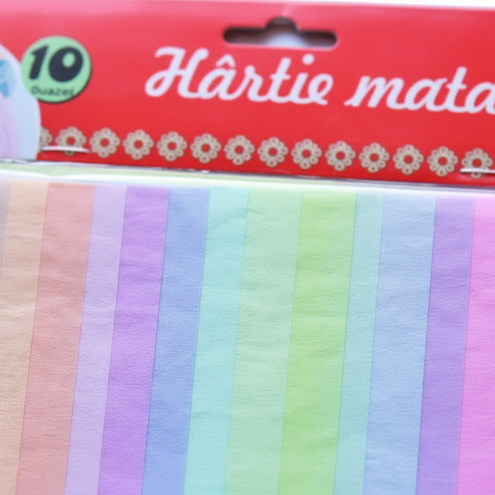 Hartie matase Pastel 10 coli, 10 culori DACO HR 916 [2]