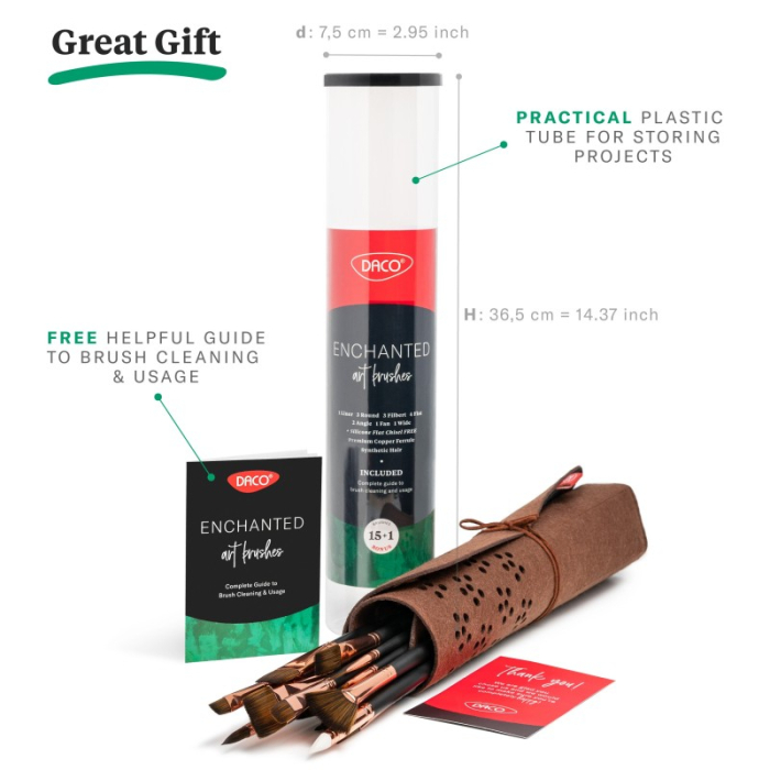 Pensule Set 15 plus 1 Enchanted DACO [2]