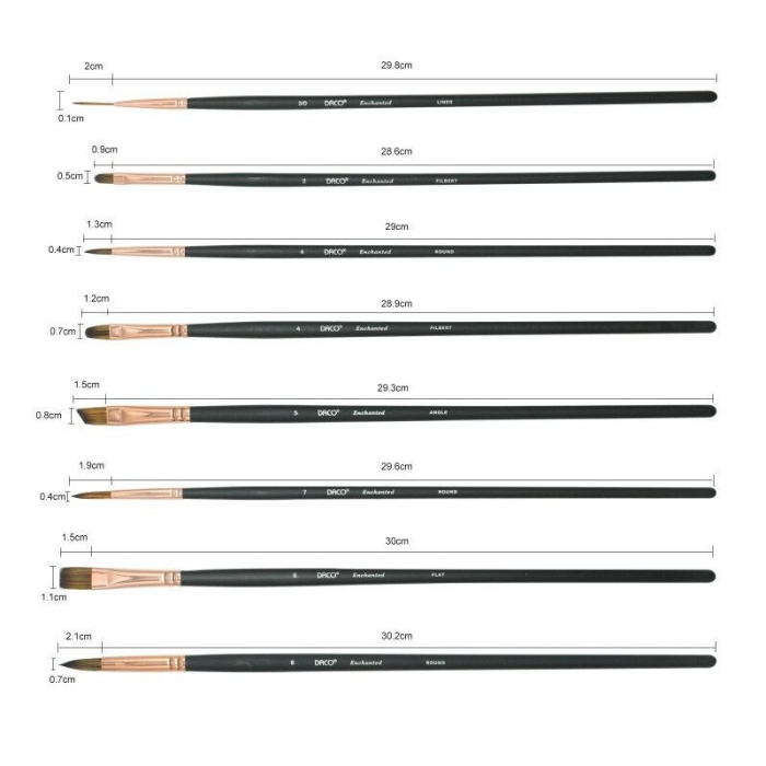 Pensule Set 15 plus 1 Enchanted DACO [3]