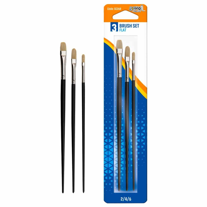 Pensule varf tesit, 3 buc/blister, 2,4,6 [1]