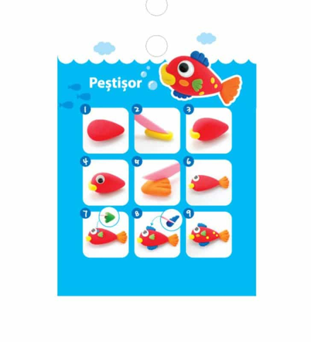 Plastilina iClay MiniClay Amos, model Peste, 30 g, 4 culori/cutie [2]