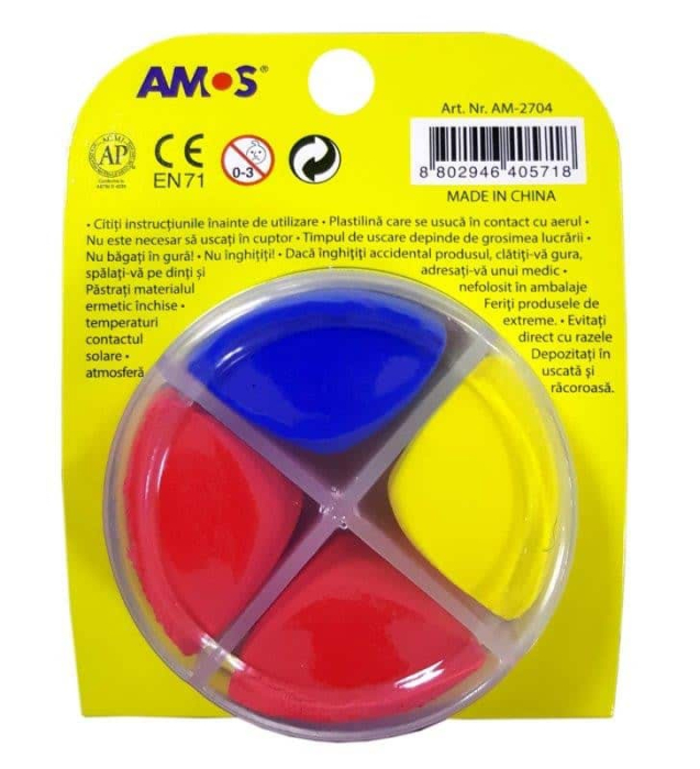 Plastilina iClay MiniClay Amos, model Peste, 30 g, 4 culori/cutie [3]