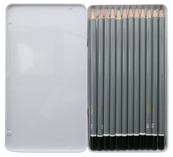 Set 12 Creioane Grafit B-6B, Hb-6H [2]