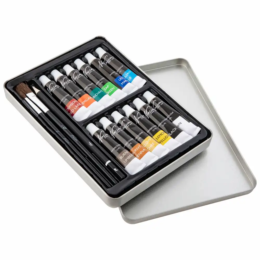 Set 16 piese Creative Craft, culori acuarela in cutie de metal [3]