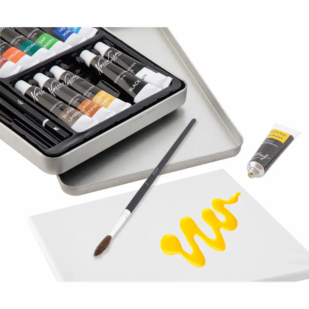 Set 16 piese Creative Craft, culori acuarela in cutie de metal [2]