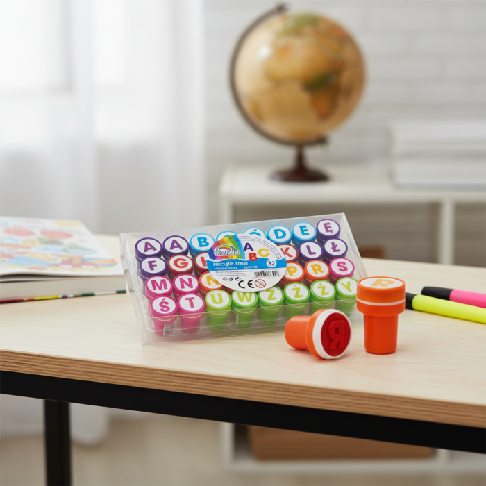 Stampile pentru copii Fiorello, litere, 6 culori, set de 32 modele [2]