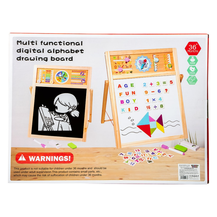 Tablita magnetica din lemn, 2 fete + accesorii [2]