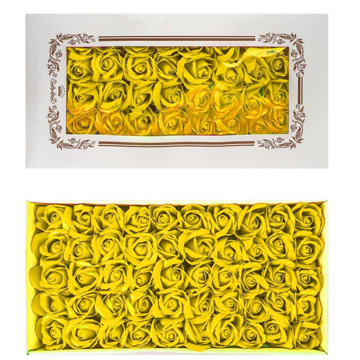 Trandafiri decorativi, din sapun, 50 buc/set - GALBEN [3]